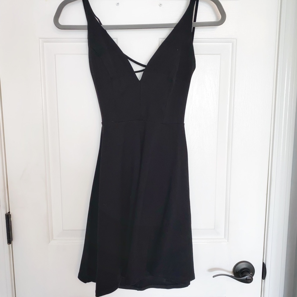 Lulus medium black strappy dress